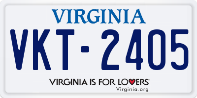 VA license plate VKT2405