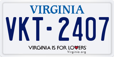 VA license plate VKT2407