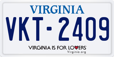 VA license plate VKT2409