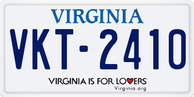 VA license plate VKT2410