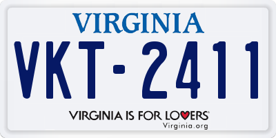 VA license plate VKT2411