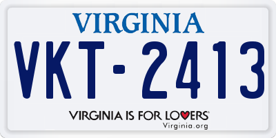 VA license plate VKT2413
