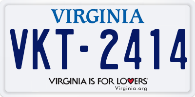 VA license plate VKT2414