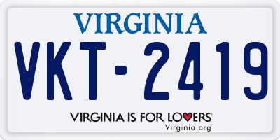 VA license plate VKT2419