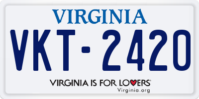VA license plate VKT2420