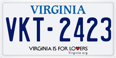 VA license plate VKT2423