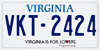 VA license plate VKT2424