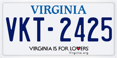 VA license plate VKT2425