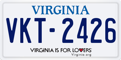 VA license plate VKT2426