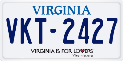 VA license plate VKT2427