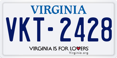 VA license plate VKT2428