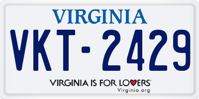 VA license plate VKT2429