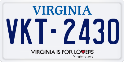 VA license plate VKT2430