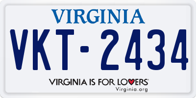 VA license plate VKT2434