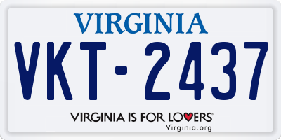 VA license plate VKT2437