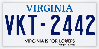 VA license plate VKT2442