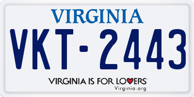 VA license plate VKT2443