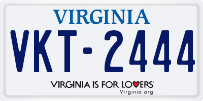 VA license plate VKT2444