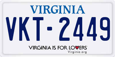 VA license plate VKT2449