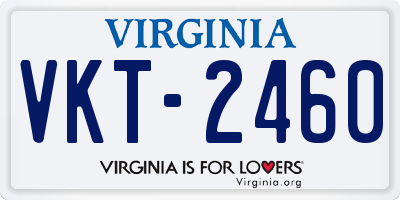 VA license plate VKT2460
