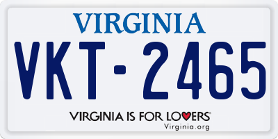 VA license plate VKT2465