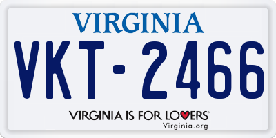 VA license plate VKT2466
