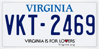 VA license plate VKT2469