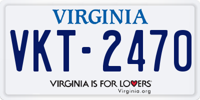 VA license plate VKT2470