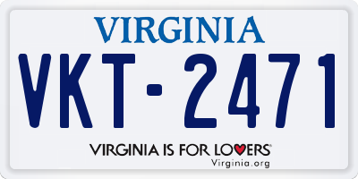 VA license plate VKT2471