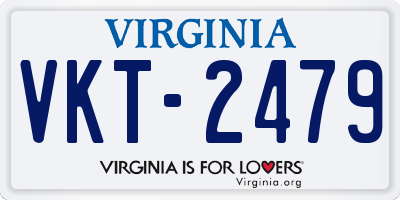 VA license plate VKT2479