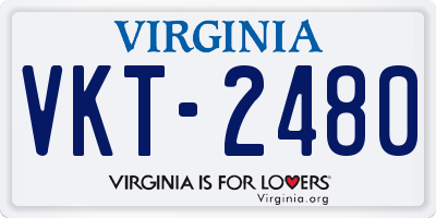 VA license plate VKT2480