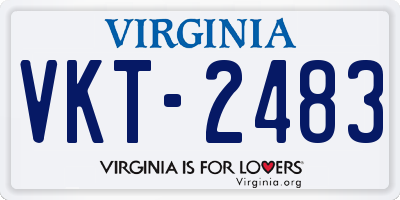 VA license plate VKT2483