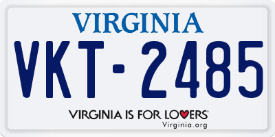 VA license plate VKT2485