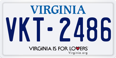VA license plate VKT2486