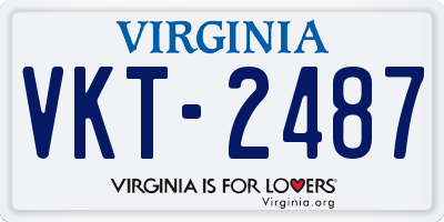 VA license plate VKT2487