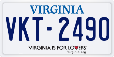VA license plate VKT2490