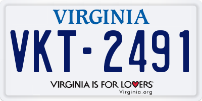 VA license plate VKT2491