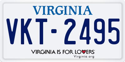 VA license plate VKT2495