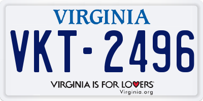 VA license plate VKT2496