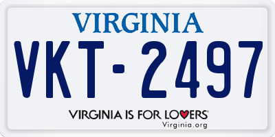 VA license plate VKT2497