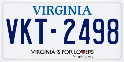 VA license plate VKT2498