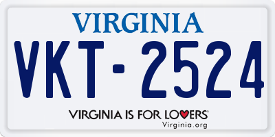 VA license plate VKT2524