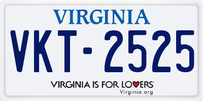 VA license plate VKT2525