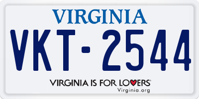 VA license plate VKT2544