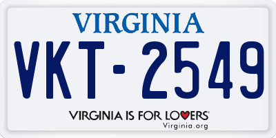 VA license plate VKT2549