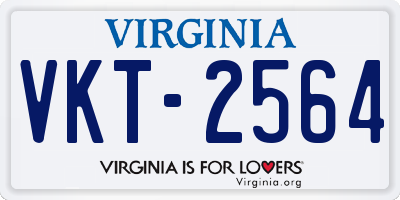 VA license plate VKT2564