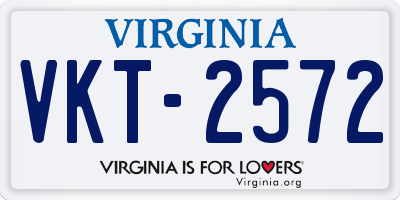 VA license plate VKT2572