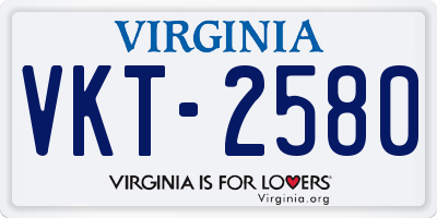 VA license plate VKT2580