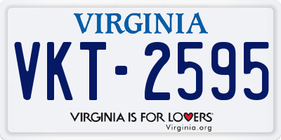 VA license plate VKT2595