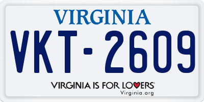 VA license plate VKT2609